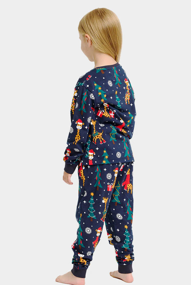 Pijama Navideña para Niños Jirafas