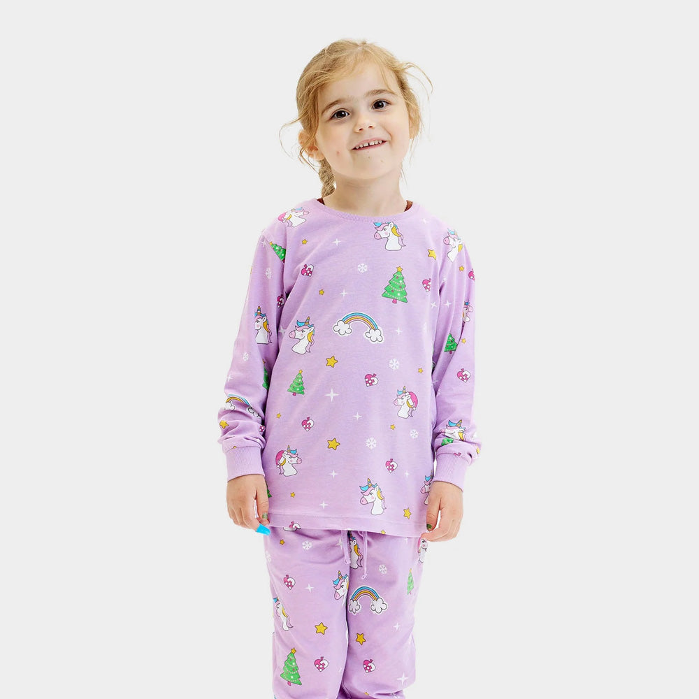 Pijama Navideña para Niños con Unicornios bebe