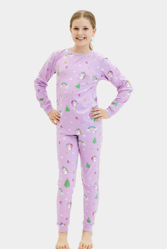 Pijama Navideña Niña y Niños con Unicornios