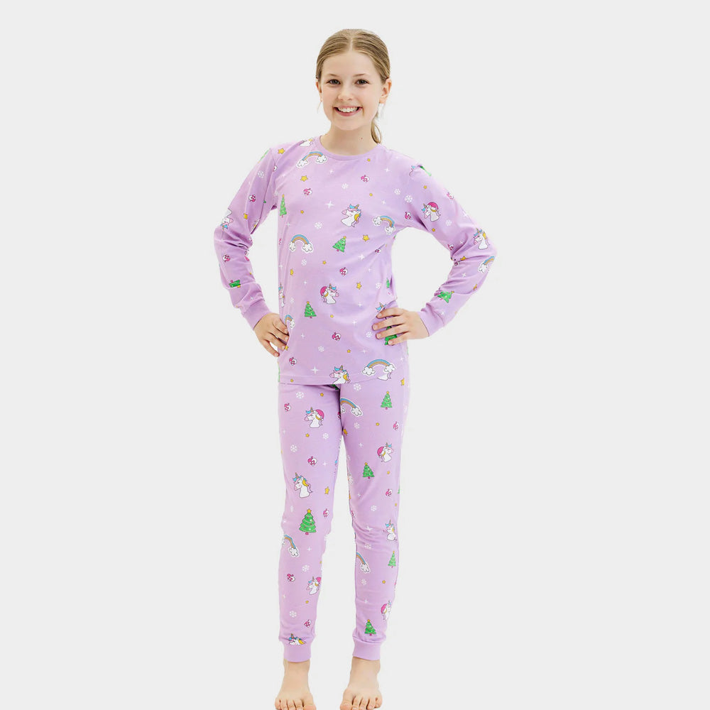 Pijama Navideña Niña y Niños con Unicornios