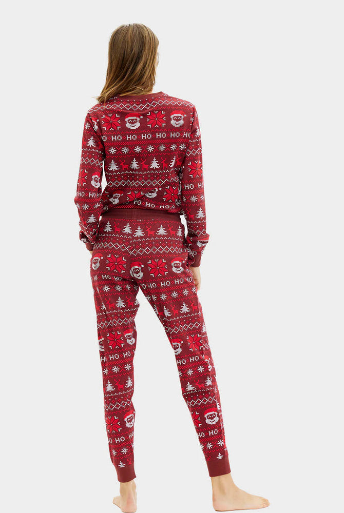 Pijama Navideña Unisex Rojo Ho Ho Ho