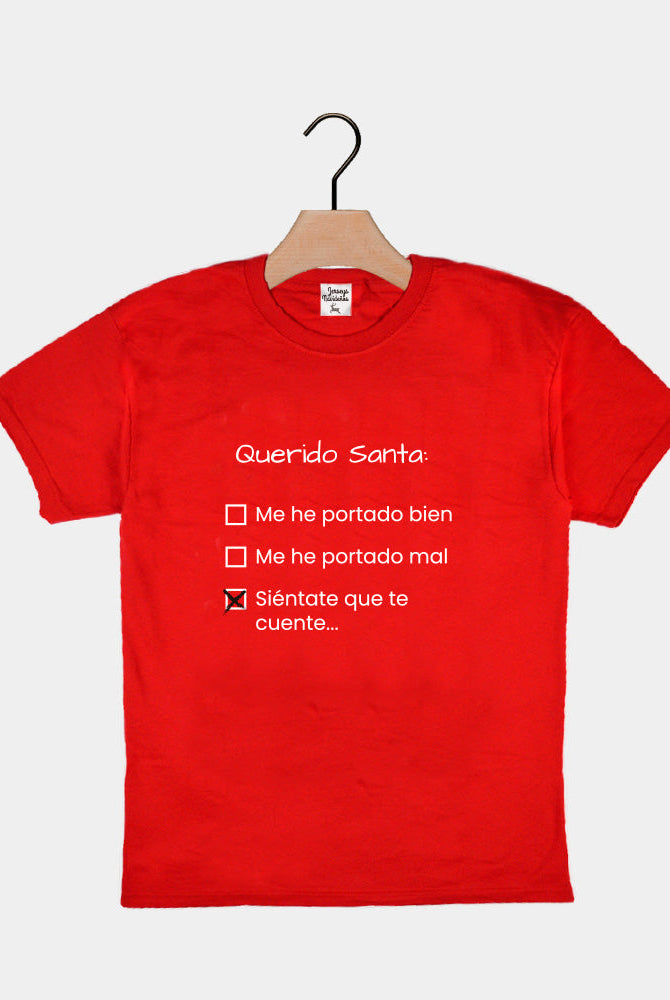 Playera Navideña para Niños Querido Santa