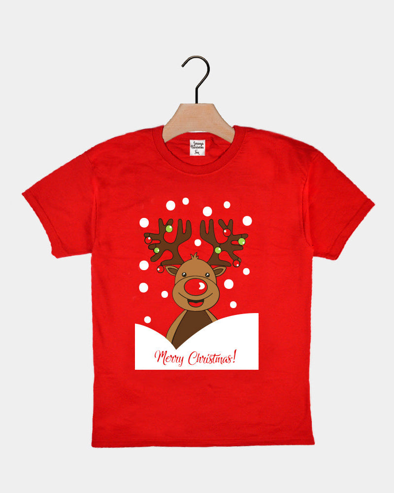 Playera Navideña para Niños Reno Rudolph