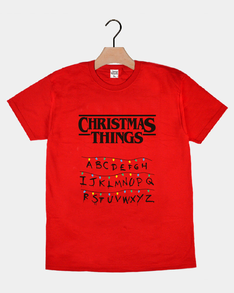 Playera Navideña para Familia Roja Christmas Things