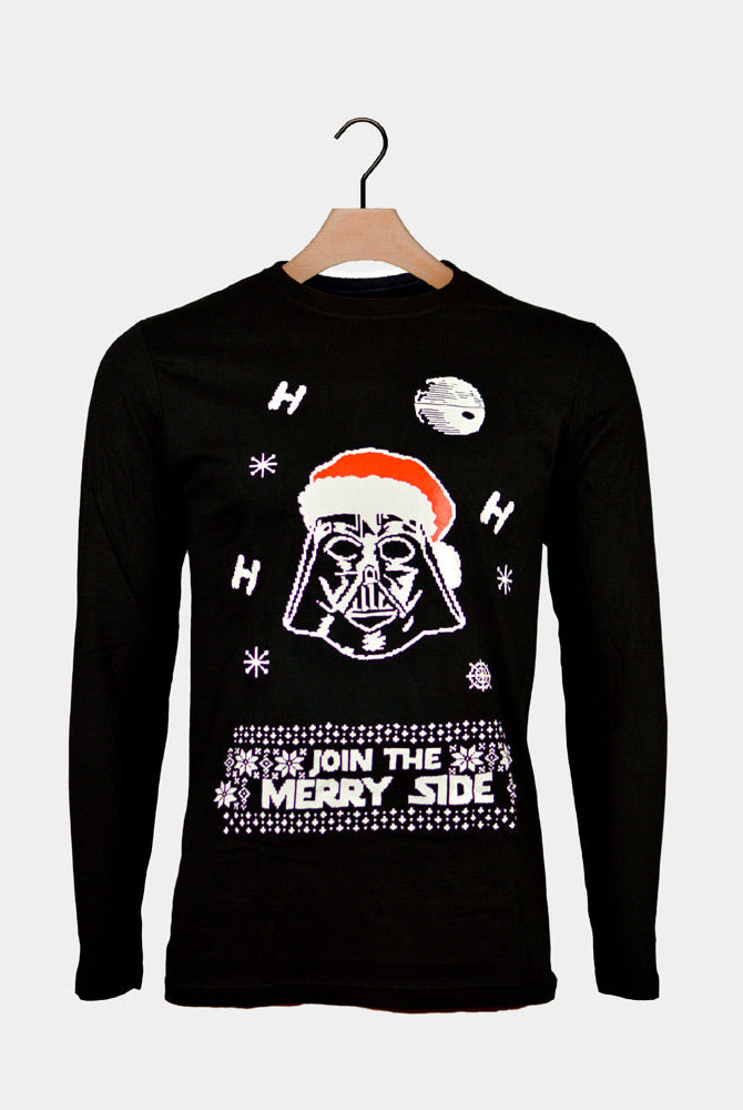 Playera Navideña Hombre y Mujer Manga Larga Star Wars Darth Vader
