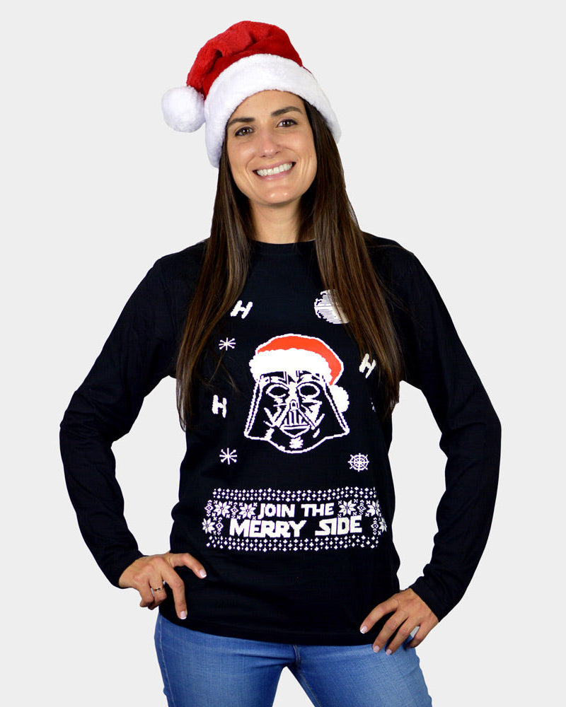 Playera Navideña Mujer Manga Larga Star Wars Darth Vader