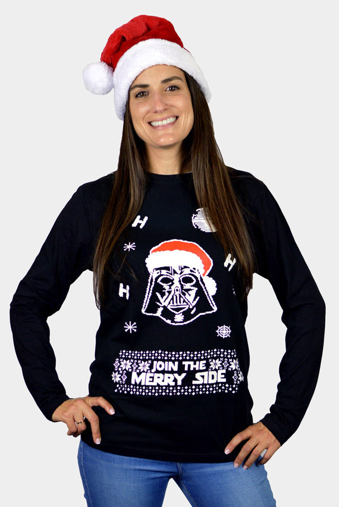 Playera Navideña Mujer Manga Larga Star Wars Darth Vader