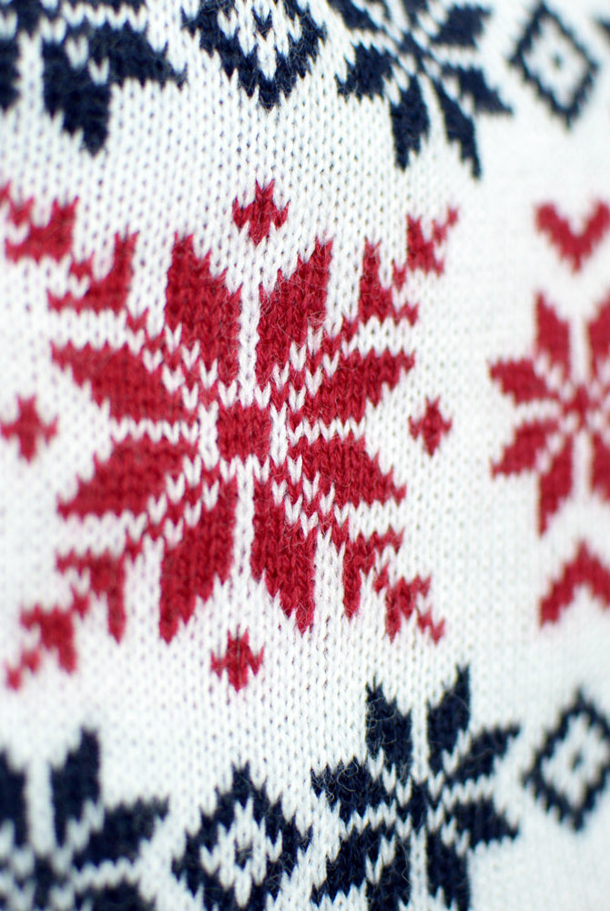 Suéter de Navidad para Hombre Santa y Rudolph Sonrientes Detalle Nieve