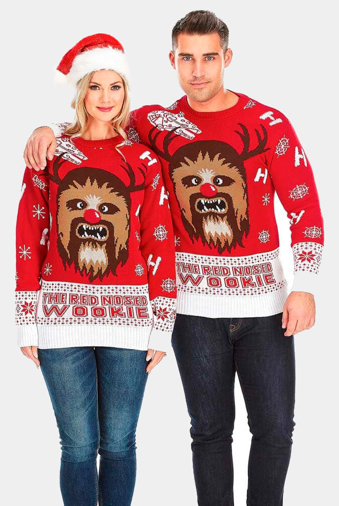 sueter Navideño Chewbacca Star Wars pareja