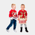 sueter Navideño Niña y Niño Rojo con Renos Bebé Baby
