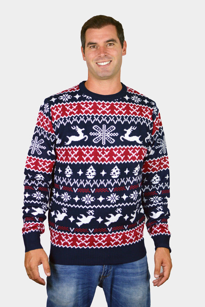 Suéter de Navidad para Hombre Renos y Motivos Navideños