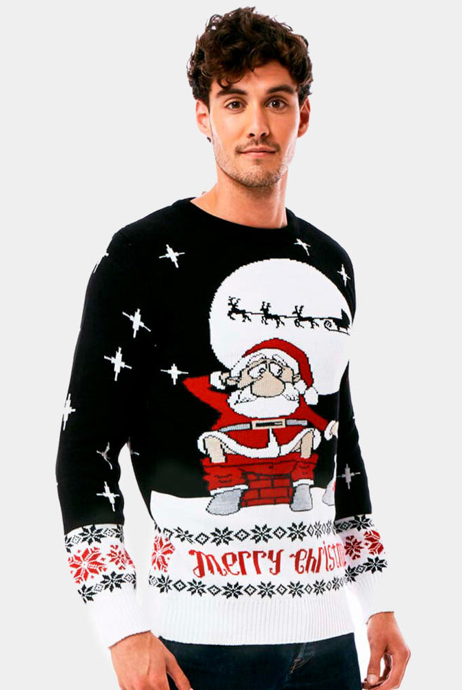 sueter Navideño hombre Santa Descargando
