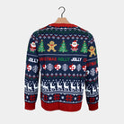 Suéter de Navidad para Hombre Azul y Rojo Cárdigan