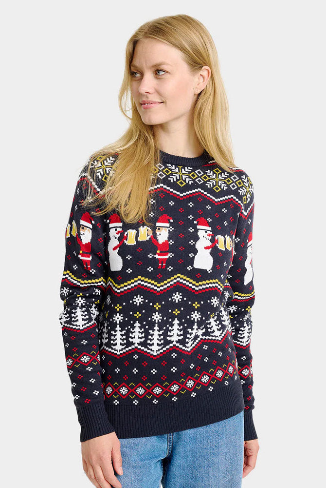 Suéter de Navidad Mujer Cheers Santa