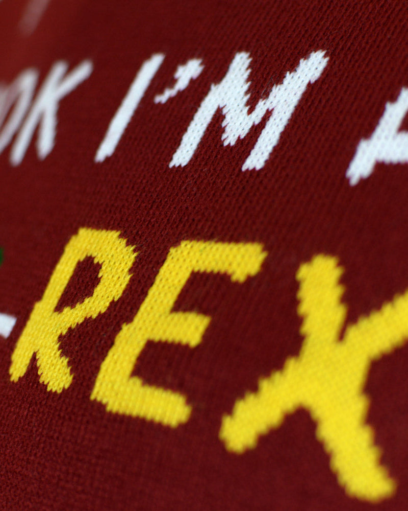 Suéter de Navidad con Luces LED para Niña y Niño Christmas Tree-Rex detalle