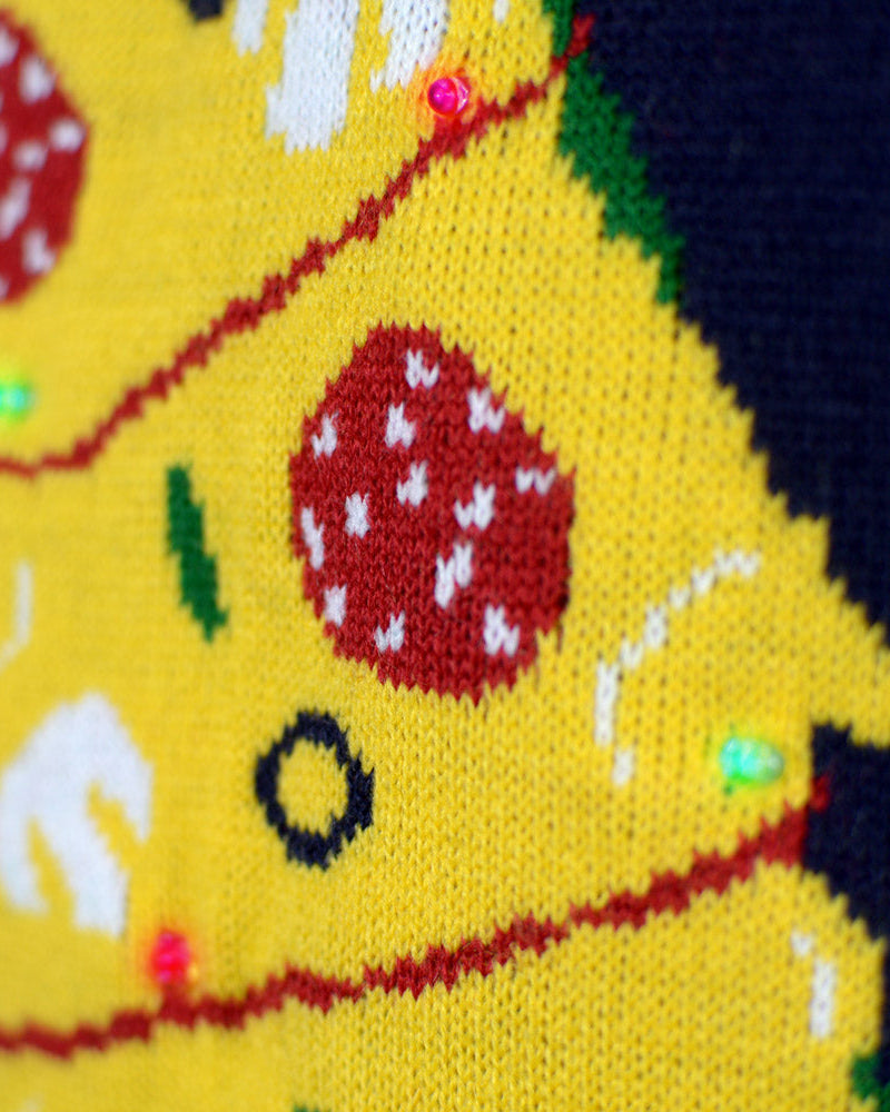 Suéter de Navidad con Luces LED Parejas Christmas Food detalle 2