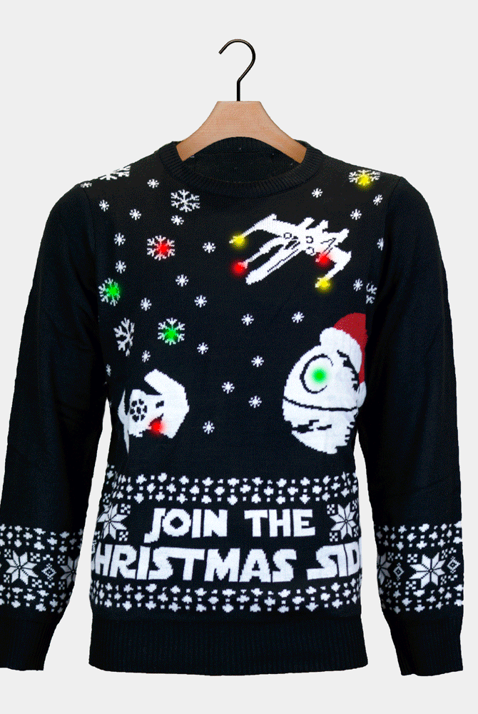 Join the Christmas Side Suéter de Navidad con Luces LED Parejas
