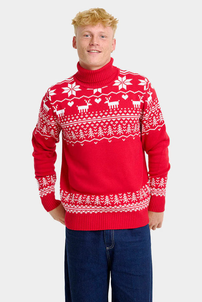 Suéter de Navidad cuello alto Hombre Greenlandish Algodón Orgánico