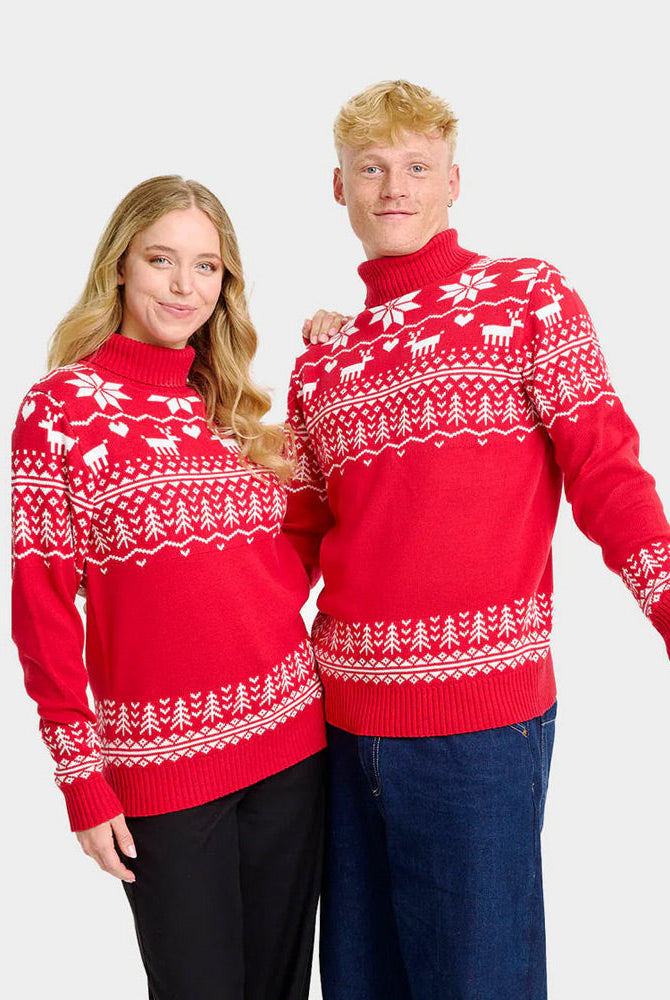 Suéter de Navidad cuello alto Mujer Greenlandish Algodón Orgánico Hombre