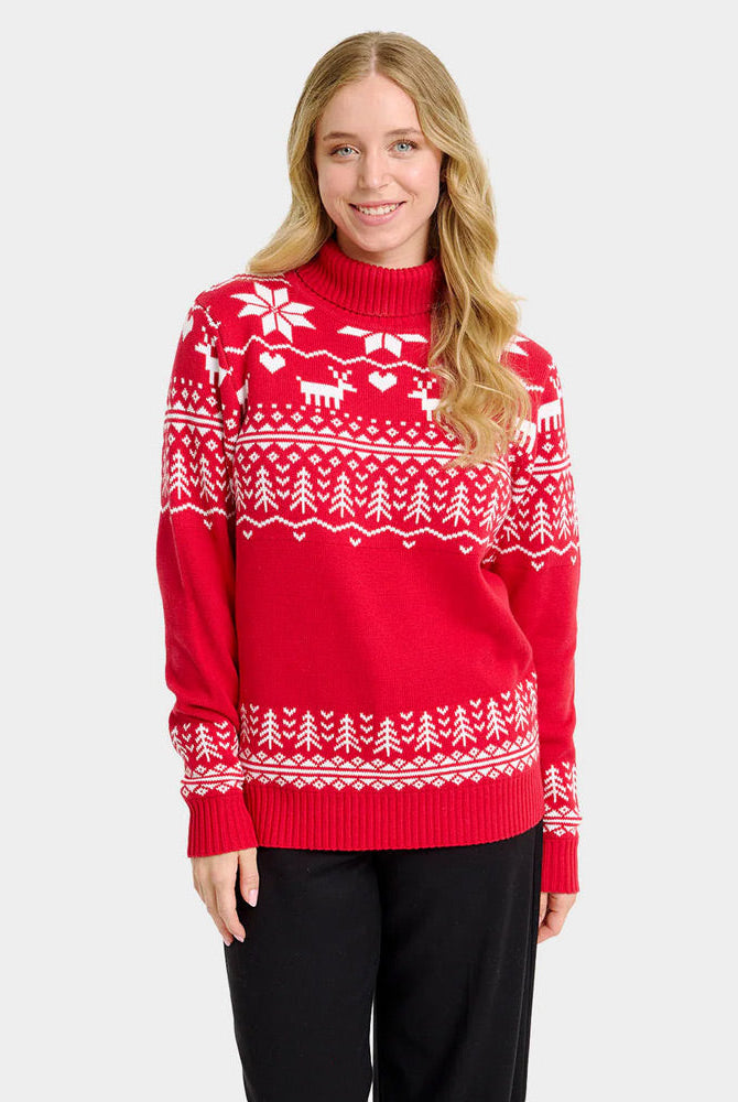 Suéter de Navidad cuello alto Mujer Greenlandish Algodón Orgánico