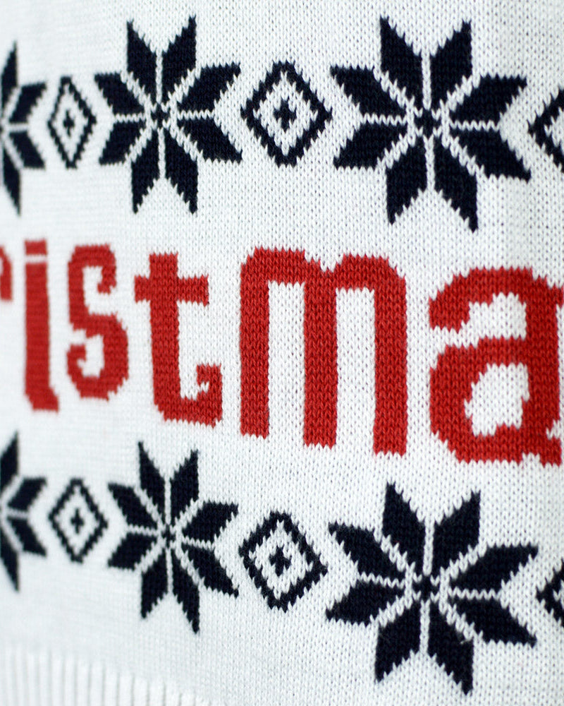 Suéter de Navidad Familia Papá Noel Reno Rudolph Algodón Orgánico Azul