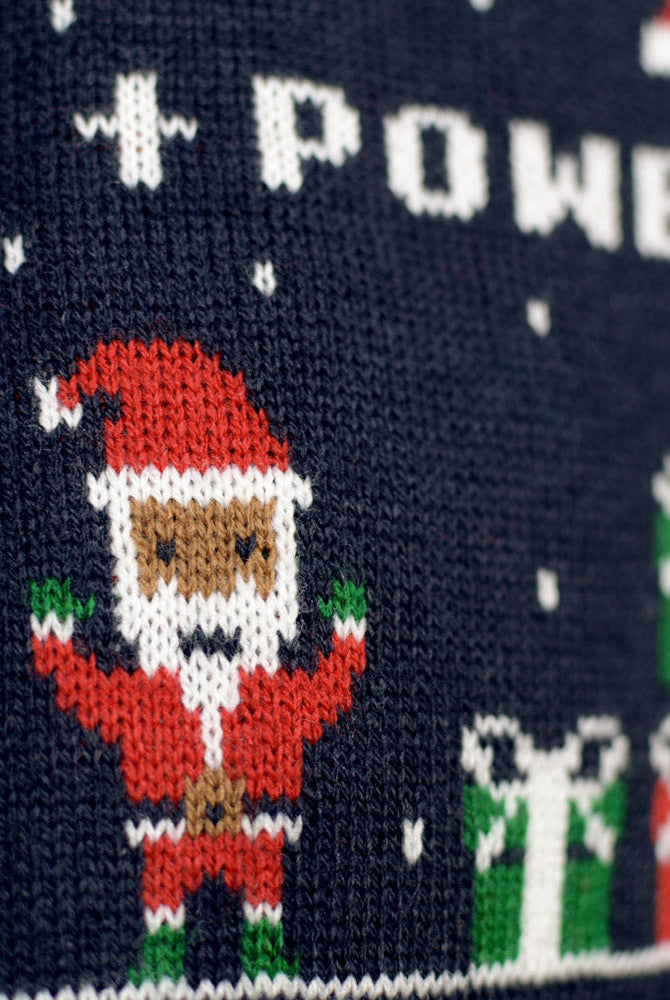 Suéter de Navidad para Familia Vintage Gaming papa noel