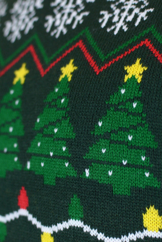 Suéter de Navidad Hombre Verde Happy Holidays