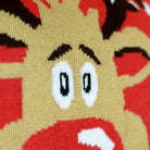 Suéter de Navidad Hombre Reno Rojo Bufanda Algodón Orgánico