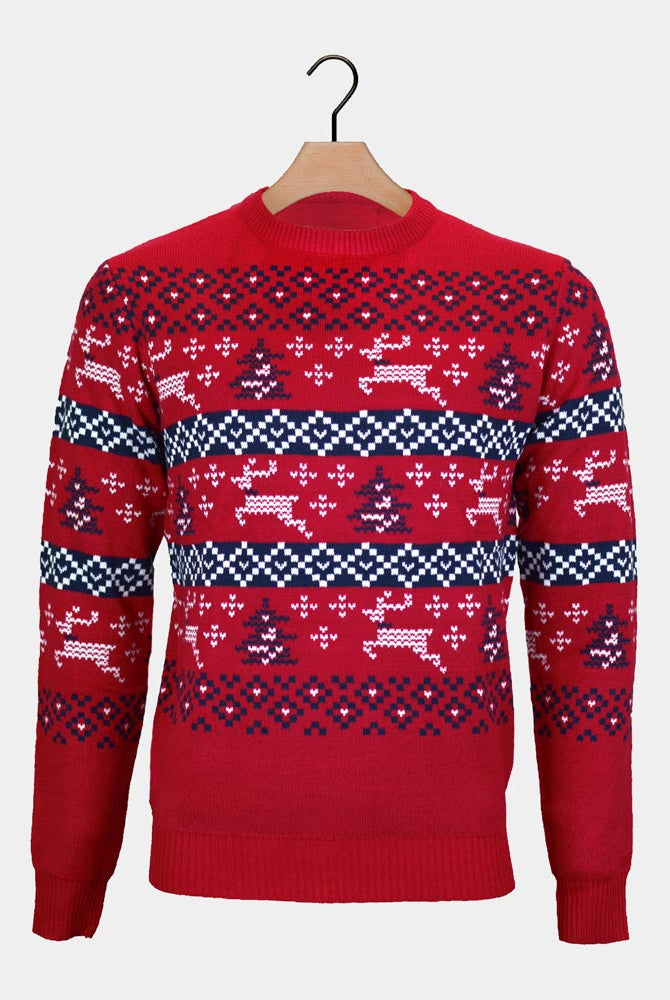 Suéter de Navidad para Hombre Rojo Canadá