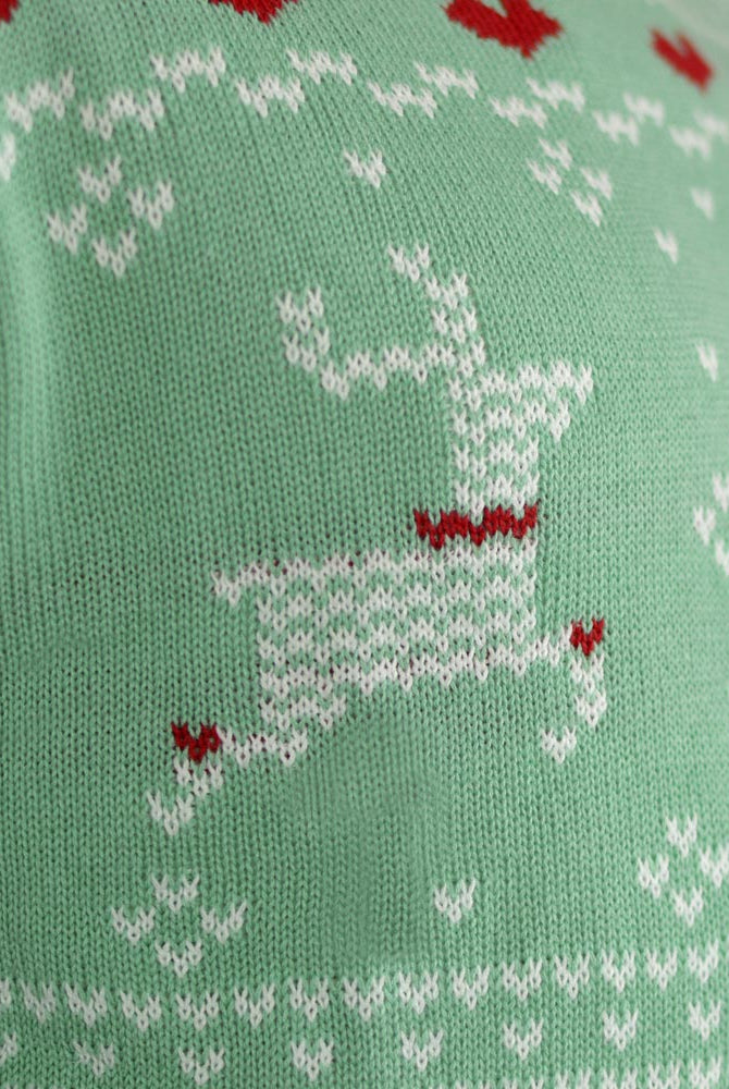 Suéter de Navidad para Hombre Verde Sweet Christmas Detalle Reno