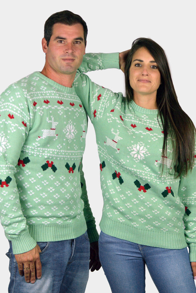 Suéter de Navidad para Hombre Verde Sweet Christmas parejas