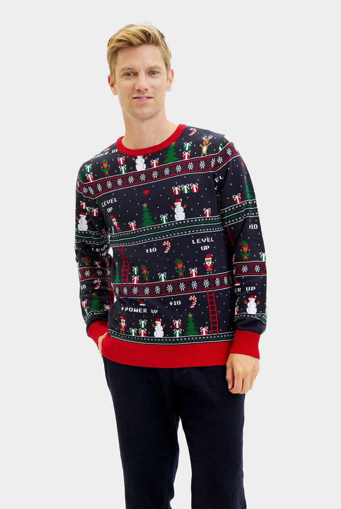 Suéter de Navidad para Hombre Vintage Gaming