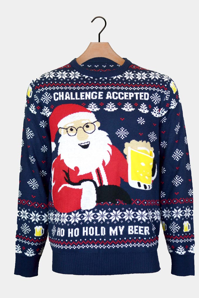 Suéter de Navidad para Mujer Beer Pocket 3D