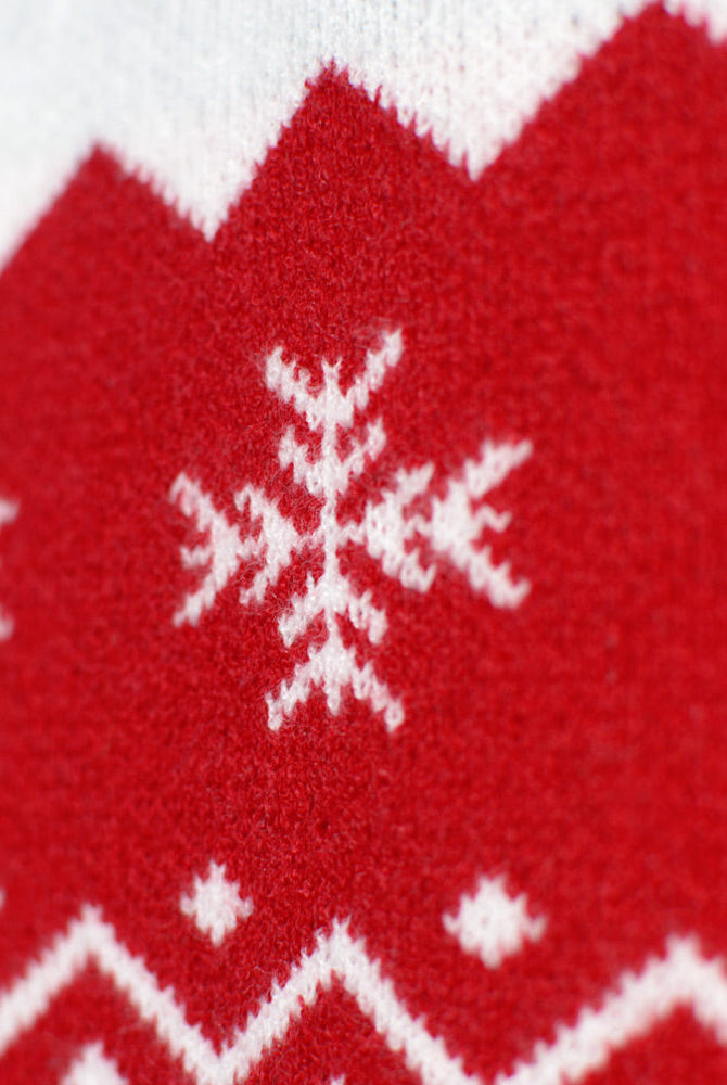 Suéter de Navidad para Mujer Reno Adorable Rojo