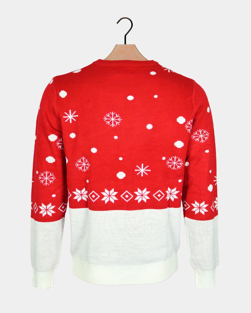 Suéter de Navidad para Mujer Reno con Bufanda Algodón Orgánico Espalda