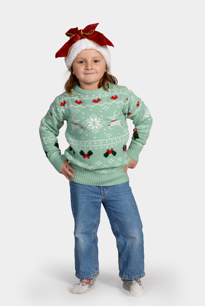 Suéter de Navidad Niña Verde Sweet Christmas