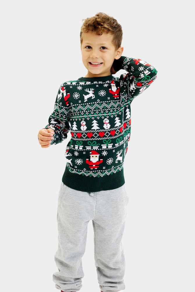 Suéter de Navidad Nino Green Christmas Algodón Orgánico