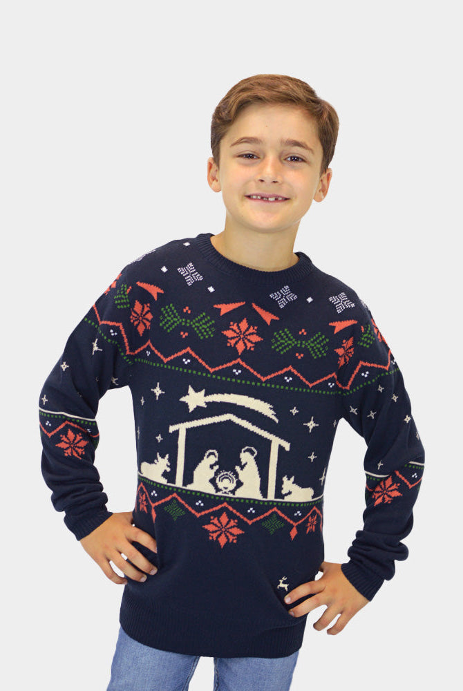 Suéter de Navidad Niño Portal de Belén