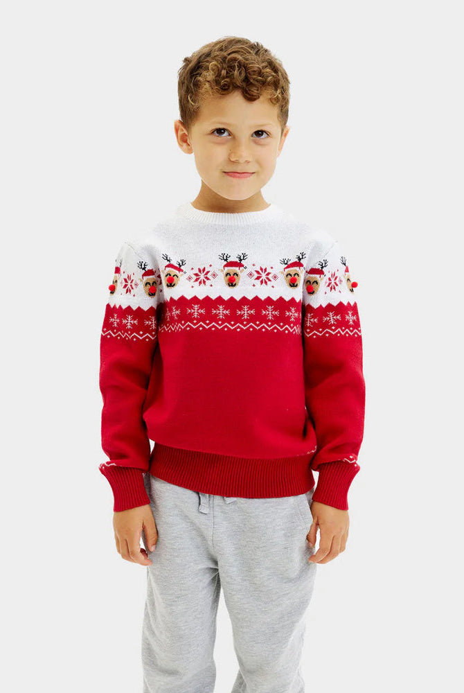 Suéter de Navidad Niño Reno Adorable