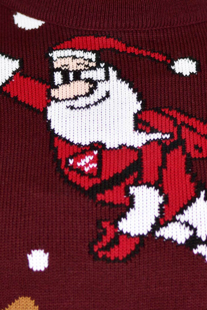 sueter de Navidad para Hombre Reno Batman Papá Noel Superman Detalle