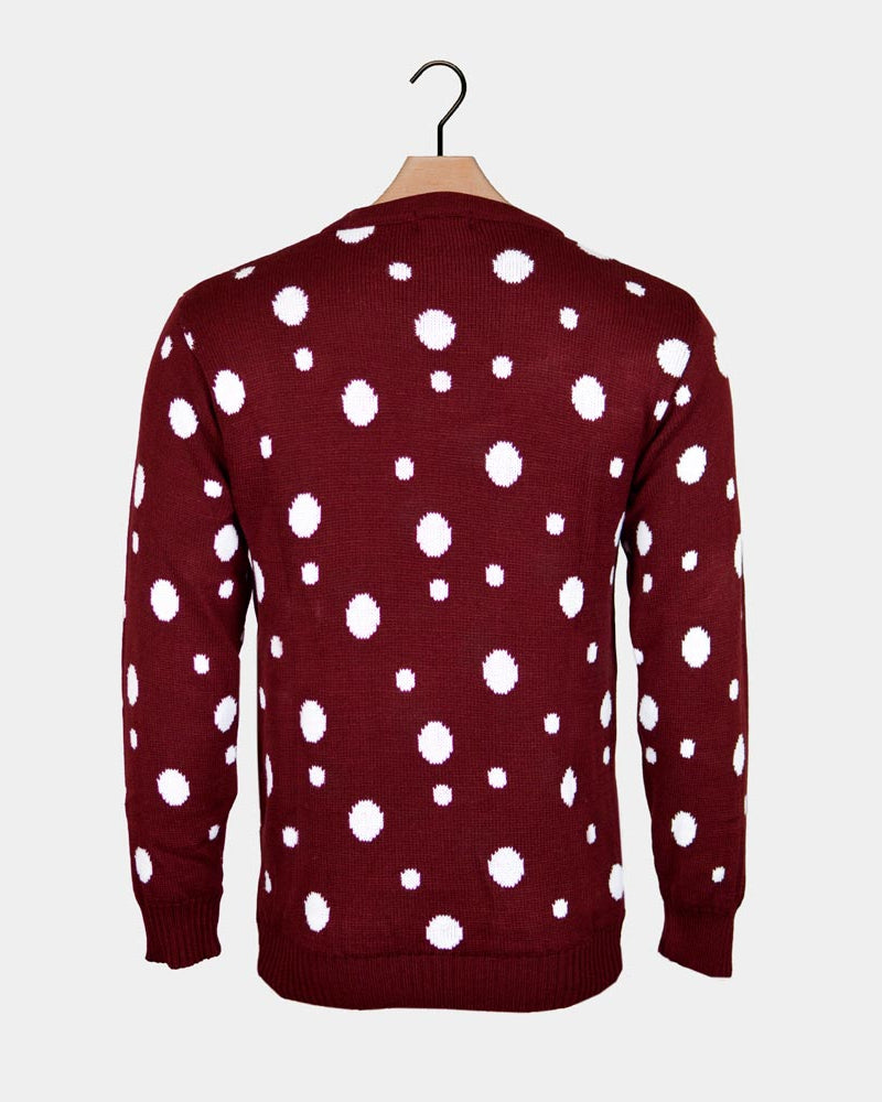 sueter de Navidad para Hombre Reno Batman Papá Noel Superman Espalda