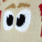 Suéter de Navidad para Hombre Rojo con Reno y Nieve Detalle