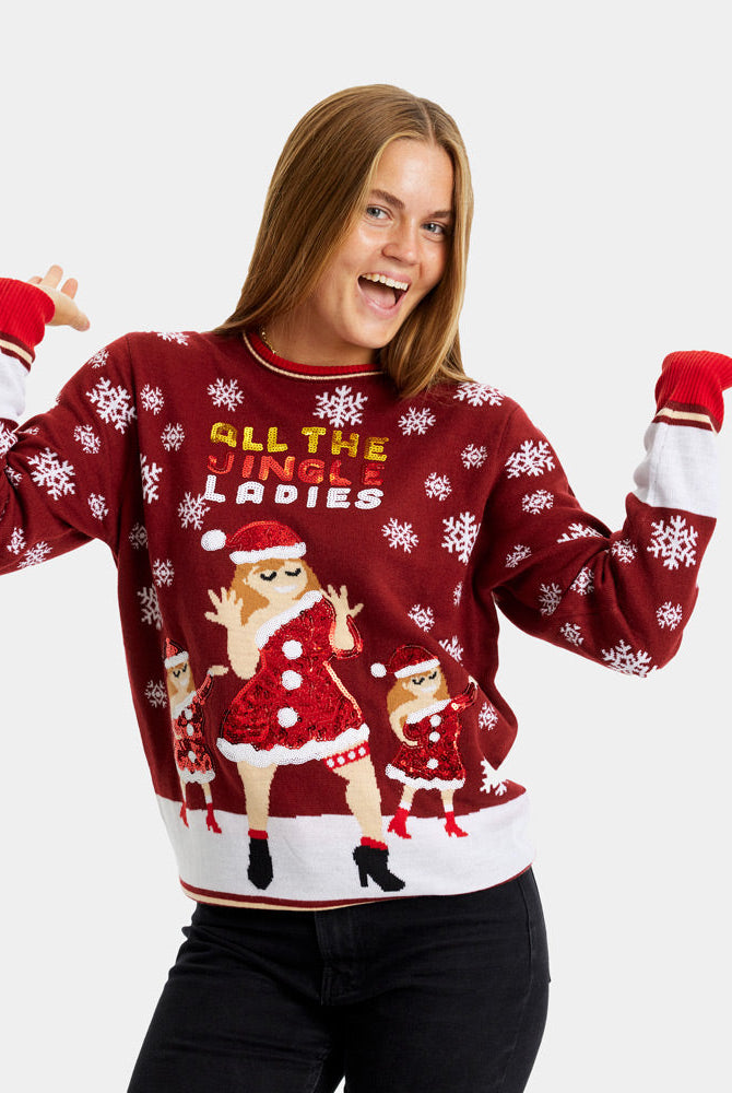 Suéter de Navidad Mujer Jingles Ladies Lentejuelas