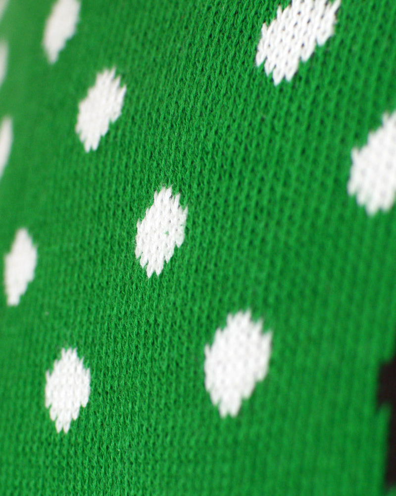 Suéter de Navidad para Mujer Verde Reno con Gorro en 3D Detalle Cuerno