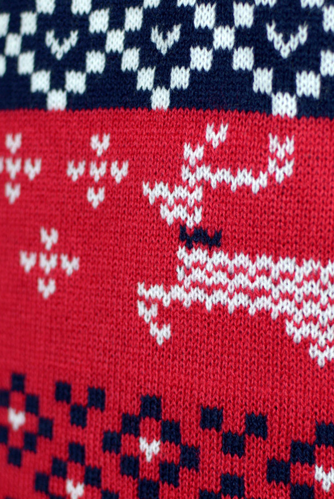 Suéter de Navidad para Niña y Niño Rojo Canadá reno