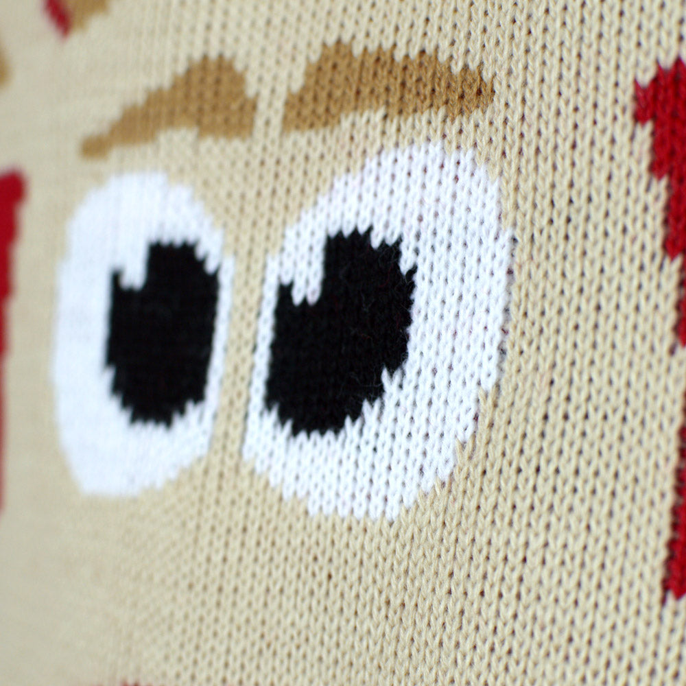 Suéter de Navidad para Niña y Niño Rojo con Reno Detalle