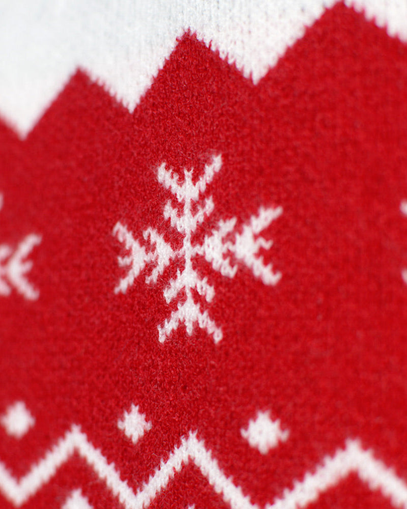 Suéter de Navidad de Pareja Reno Adorable Rojo