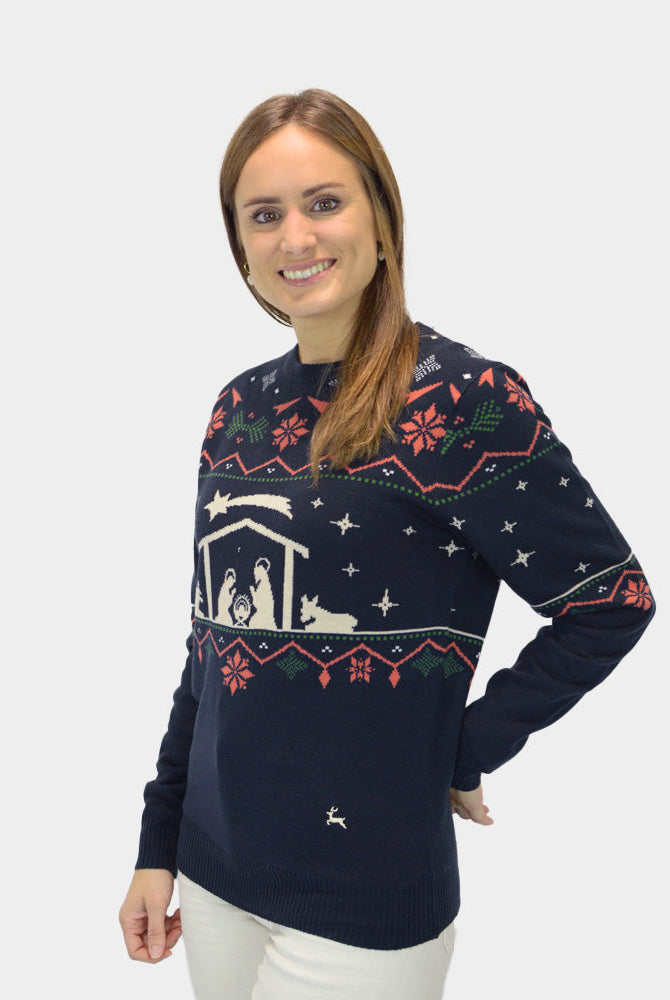 Suéter de Navidad Mujer Portal de Belén