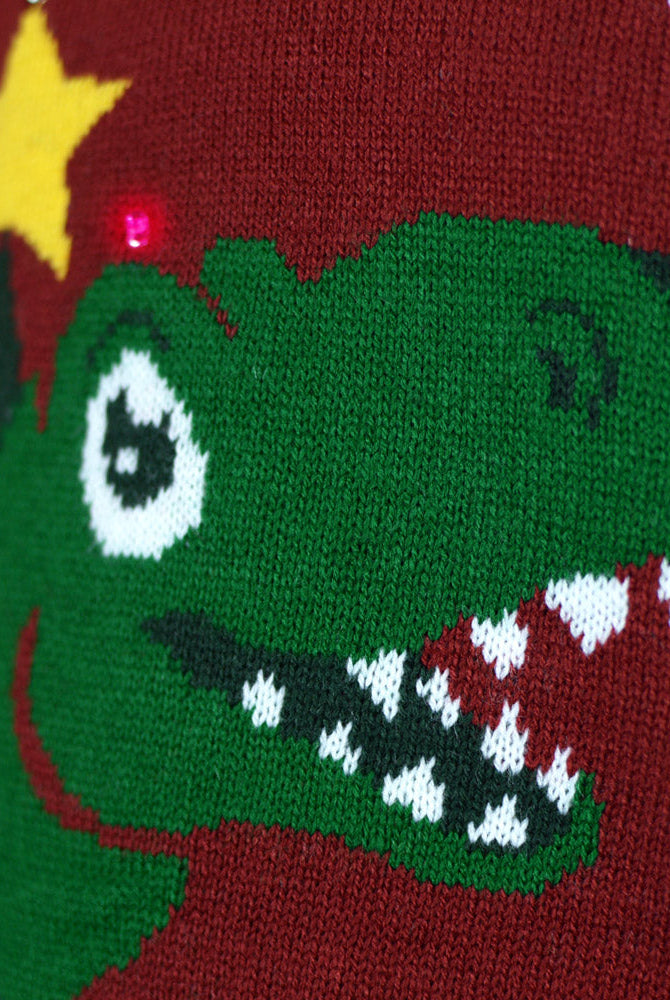 Suéter de Navidad Tree-Rex Luces LED para Mujer Christmas