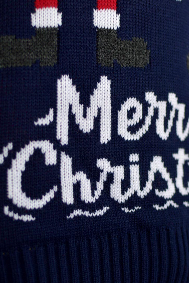 Suéter Navideño Parejas Papá Noel y Elfo Detalle